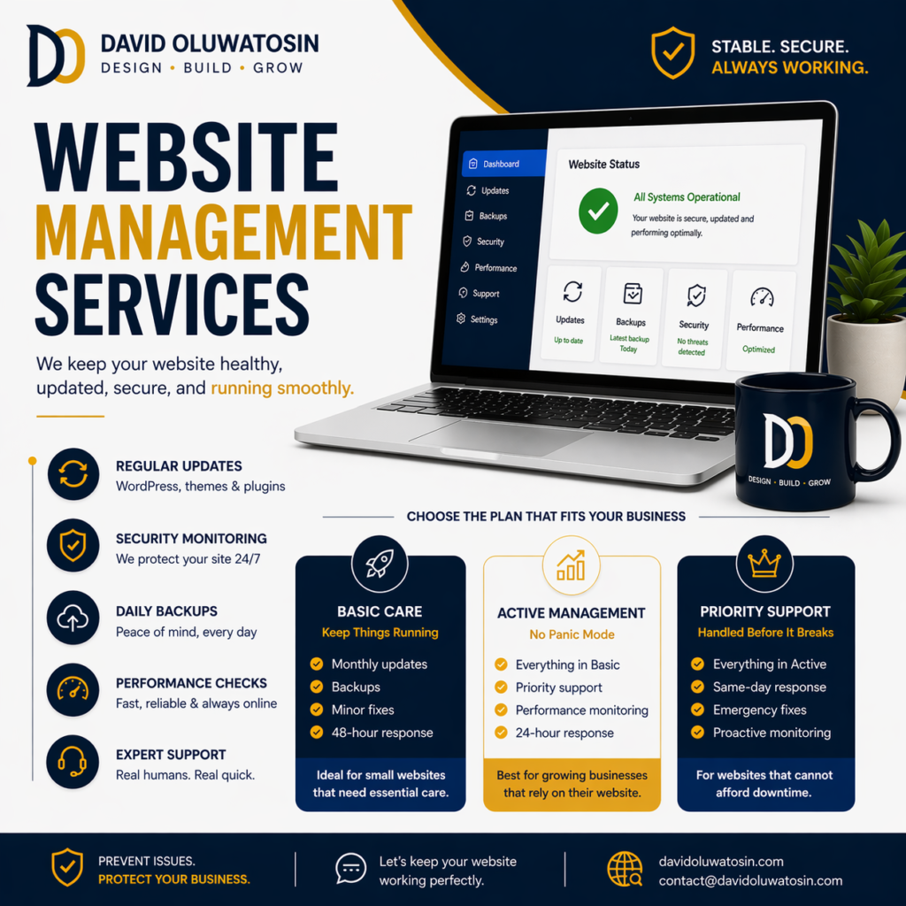 Website management services in Nigeria for WordPress websites
